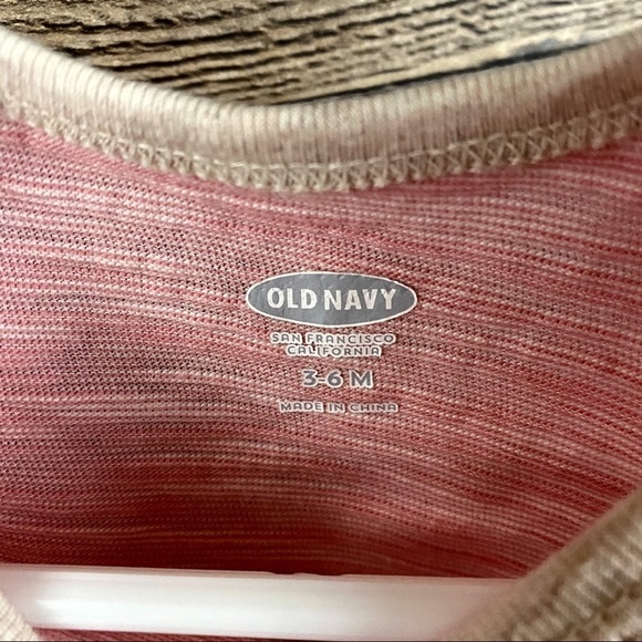 Old Navy Baby Girl’s Striped Pink Romper - Picture 3 of 3